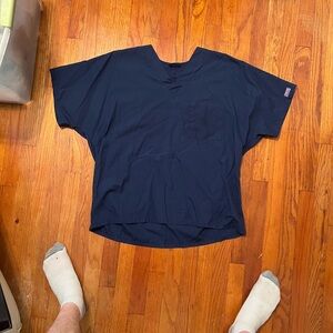 Navy Blue Scrub Top